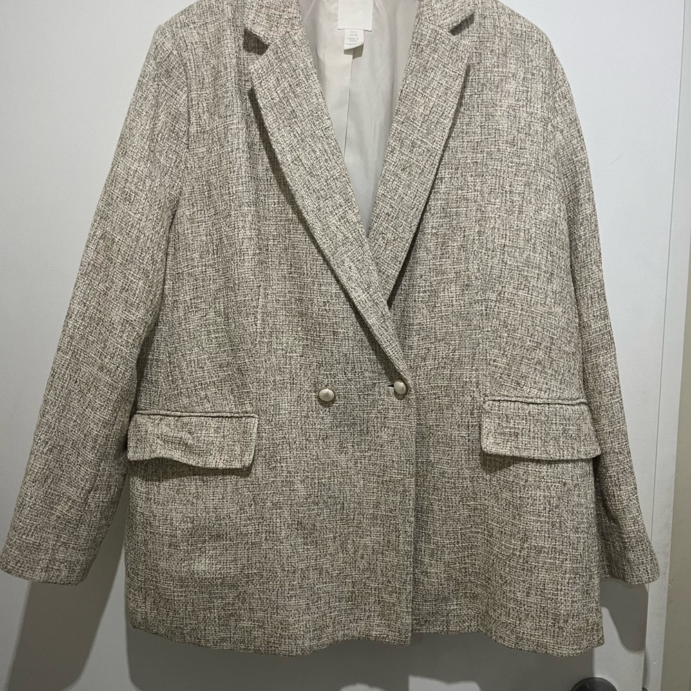 H&M Light Brown Textured Blazer